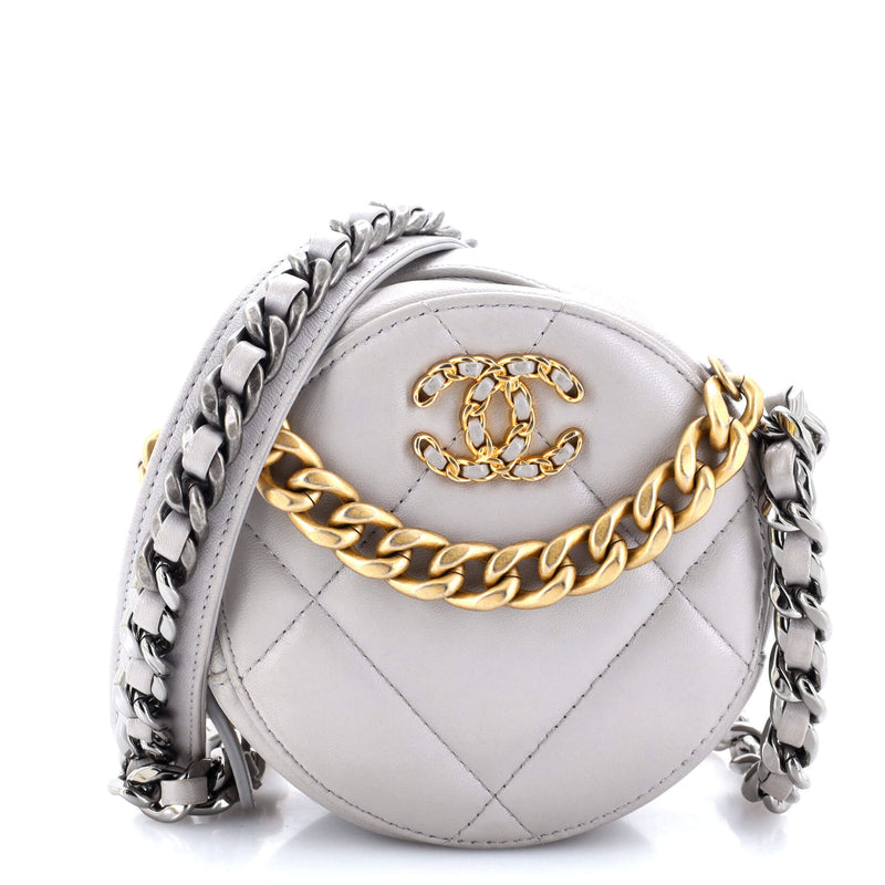 Chanel 19 Round Clutch With Chain