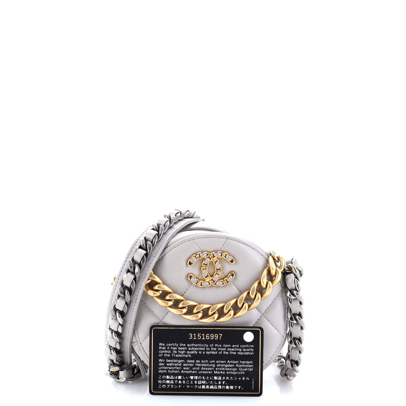 Chanel 19 Round Clutch With Chain