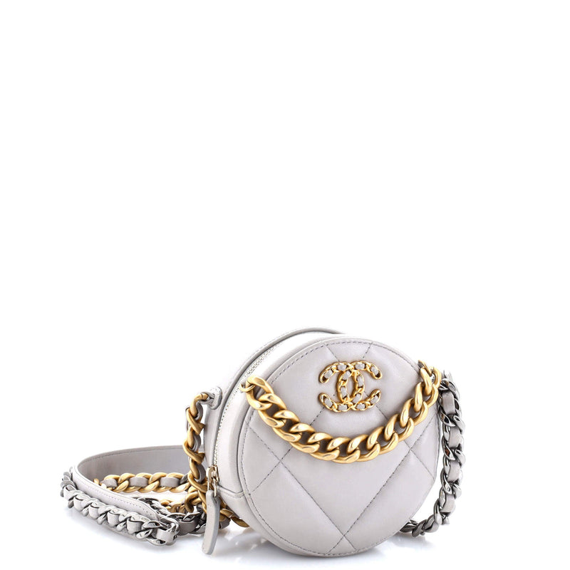 Chanel 19 Round Clutch With Chain