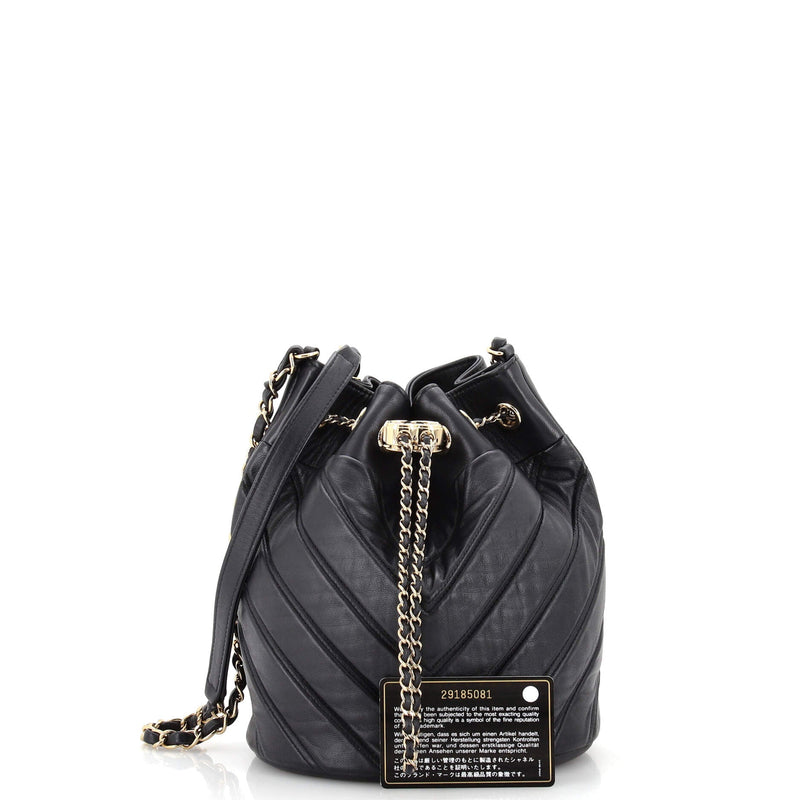 Chanel Daily Chevron Drawstring Bucket