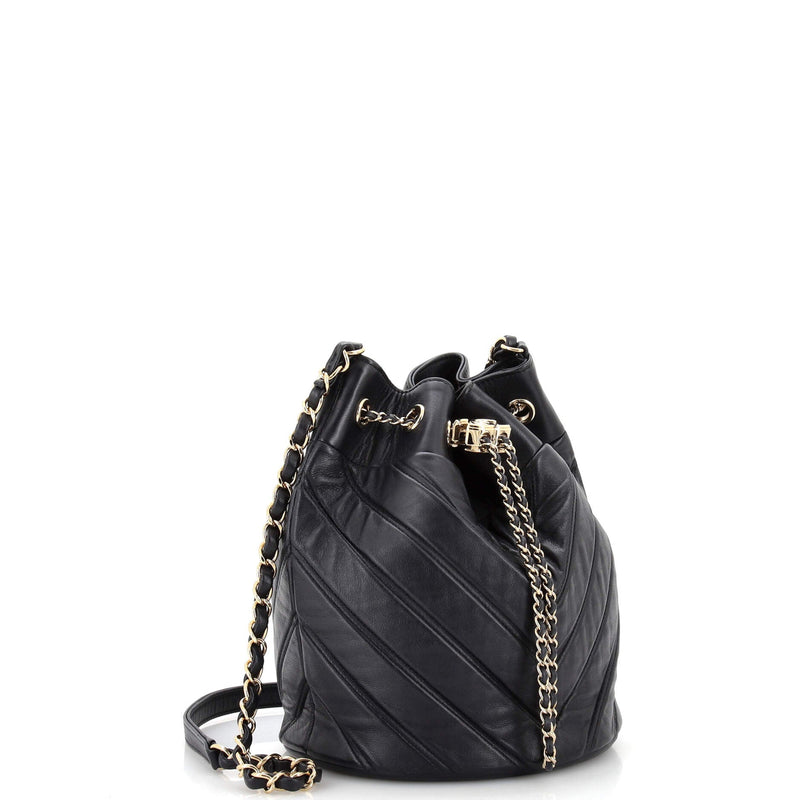 Chanel Daily Chevron Drawstring Bucket