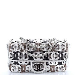 Chanel Cc Mix Flap Bag Metallic Crackled