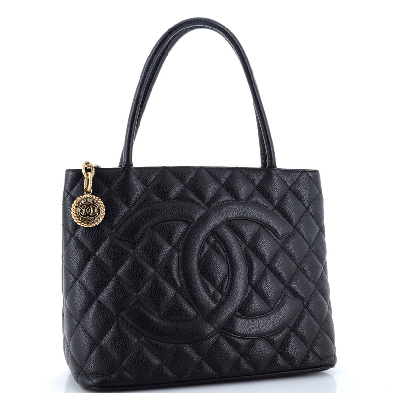 Chanel Medallion Tote Quilted Caviar