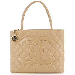 Chanel Medallion Tote Quilted Caviar