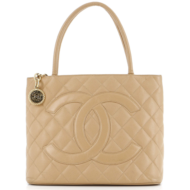 Chanel Medallion Tote Quilted Caviar