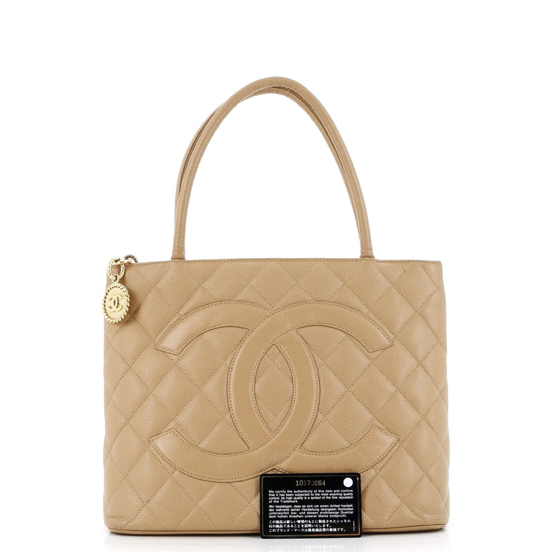 Chanel Medallion Tote Quilted Caviar