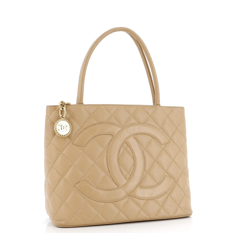 Chanel Medallion Tote Quilted Caviar