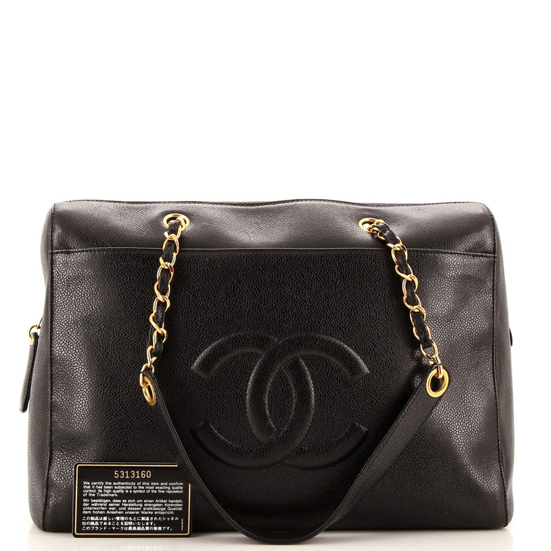 Chanel Vintage Timeless Zip Tote Caviar