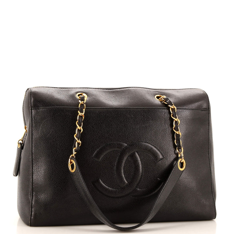 Chanel Vintage Timeless Zip Tote Caviar