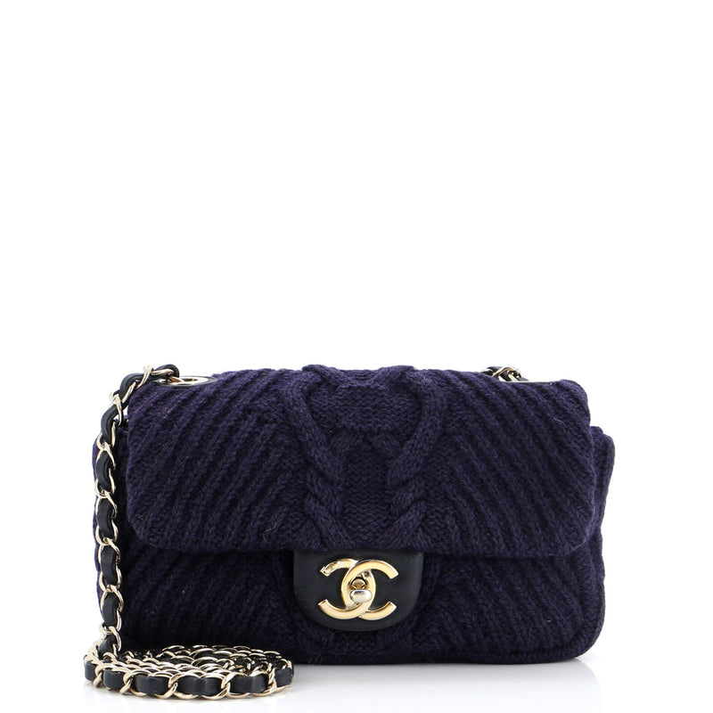 Chanel Paris-Hamburg Flap Bag Cable Knit