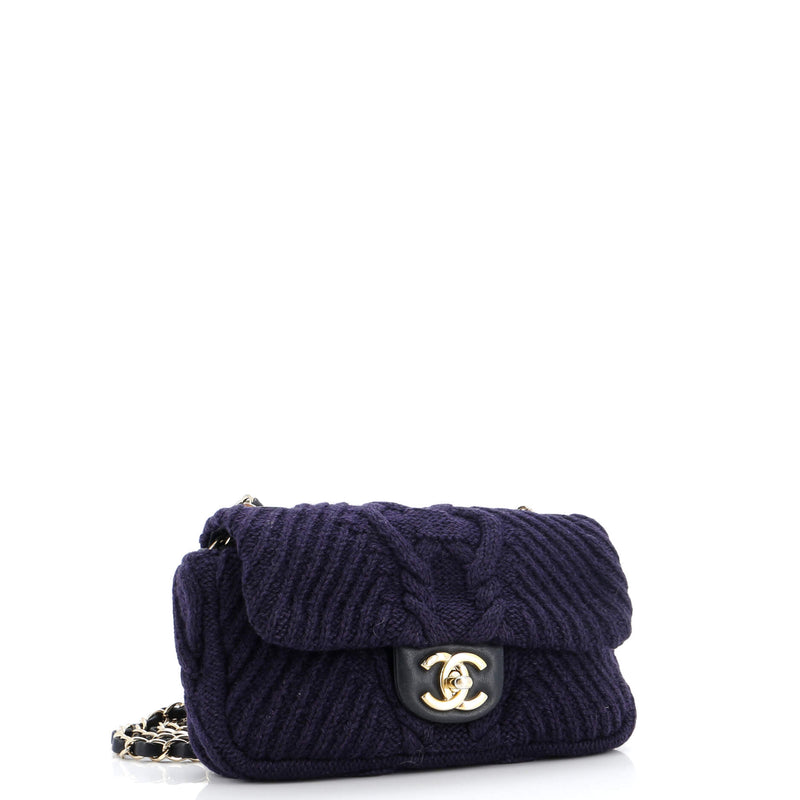 Chanel Paris-Hamburg Flap Bag Cable Knit