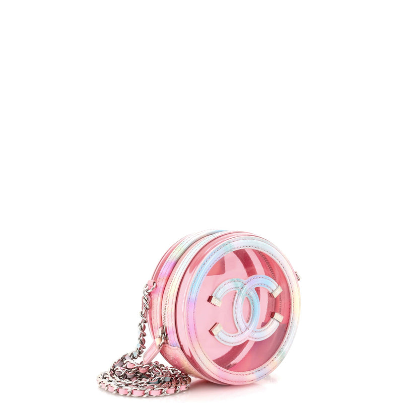 Chanel Filigree Round Clutch With Chain