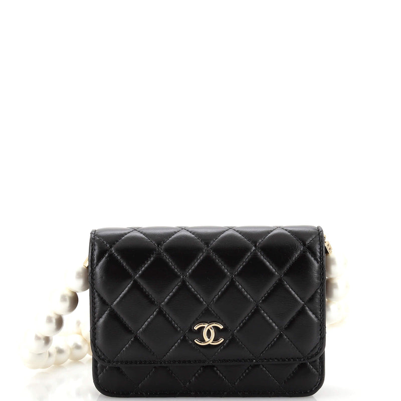 Chanel Pearl Strap Cc Wallet On Chain