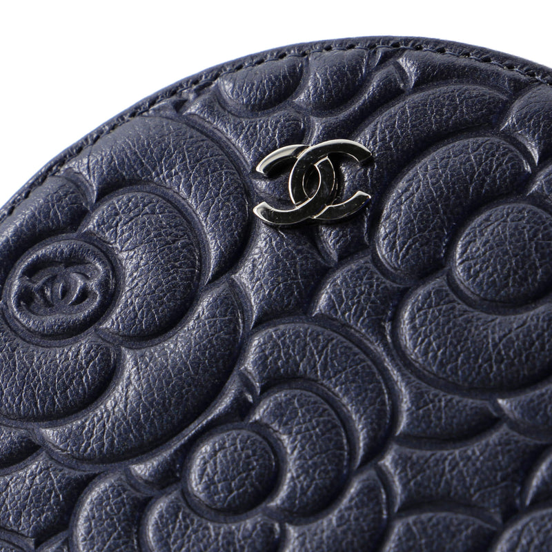 Chanel Round Clutch With Chain Camellia