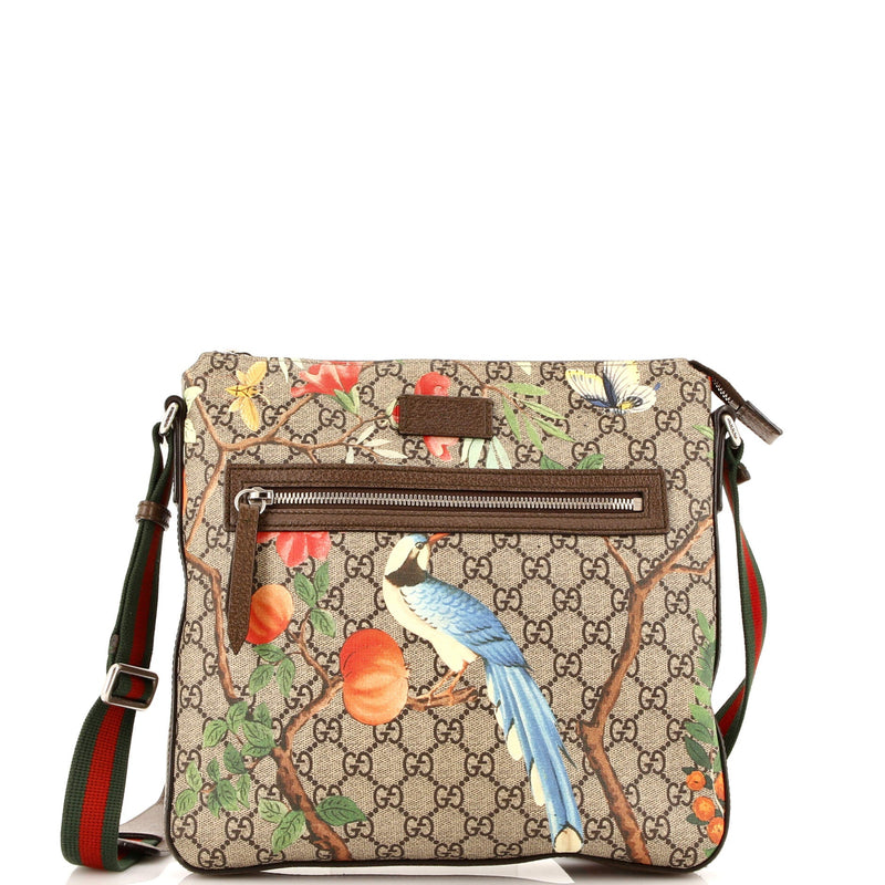 Gucci Front Zip Messenger Tian Print Gg