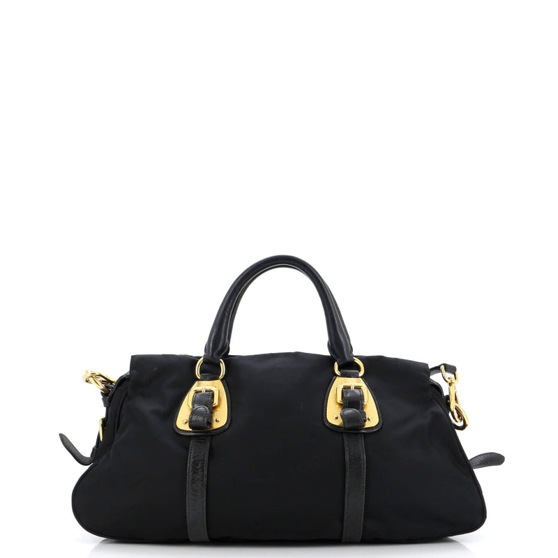 Prada Convertible Belted Satchel Tessuto