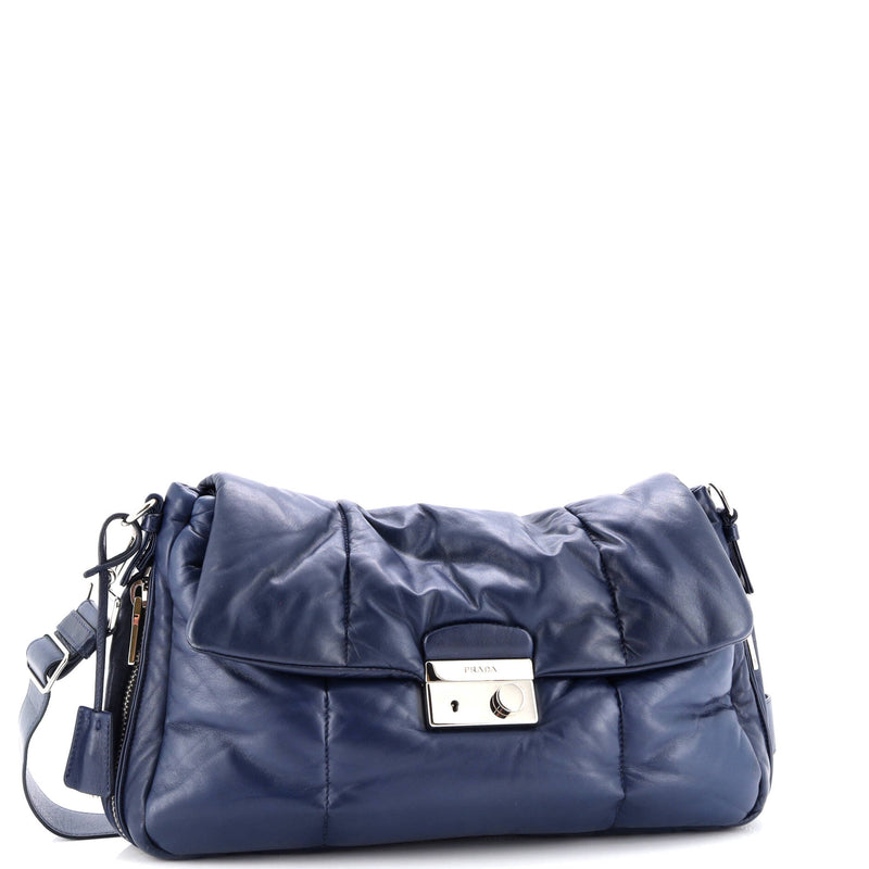 Prada Bomber Flap Bag Nappa Leather