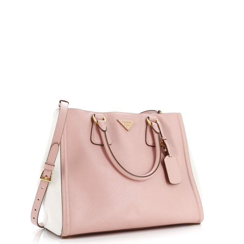 Prada Bicolor Lux Convertible Open Tote