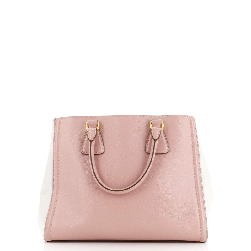 Prada Bicolor Lux Convertible Open Tote