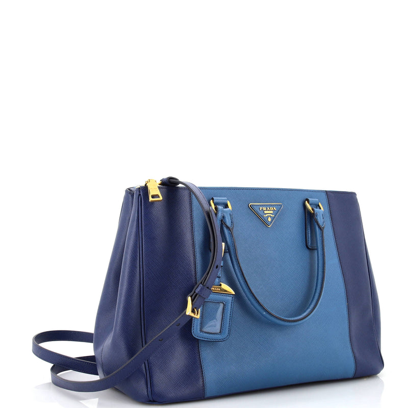 Prada Bicolor Double Zip Lux Tote