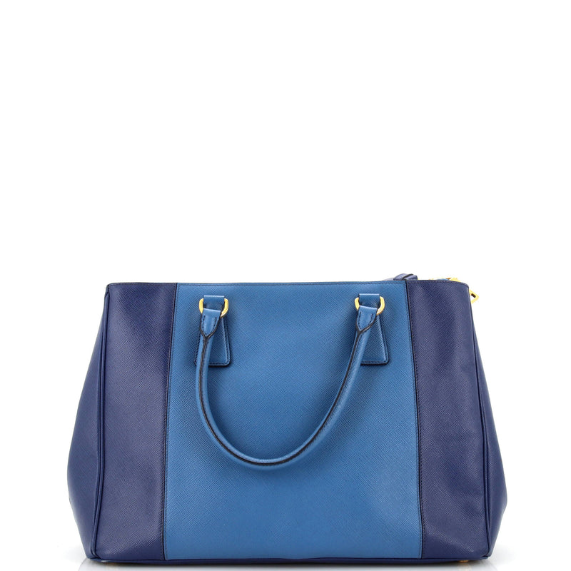 Prada Bicolor Double Zip Lux Tote