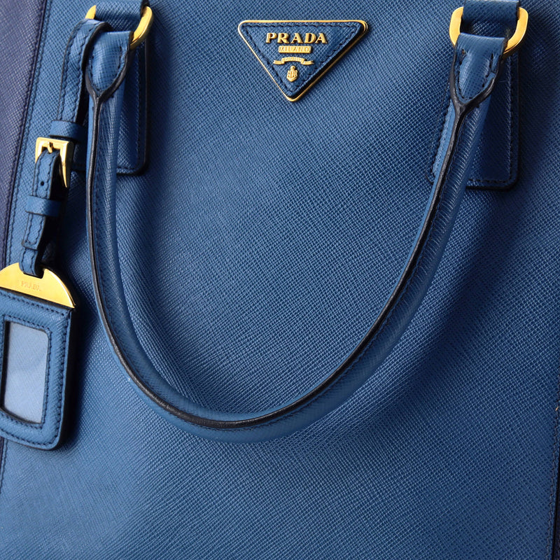 Prada Bicolor Double Zip Lux Tote