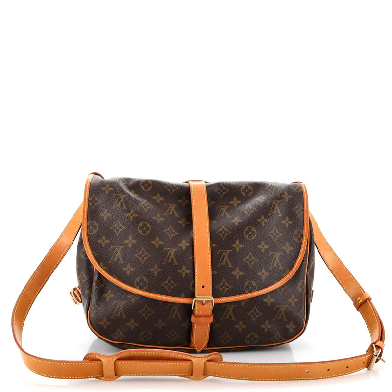 Louis Vuitton Saumur Handbag Canvas 35