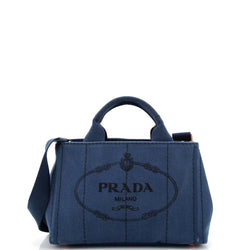 Prada Canapa Convertible Tote Canvas