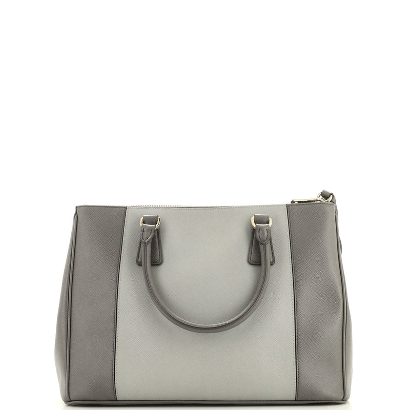 Prada Bicolor Double Zip Lux Tote