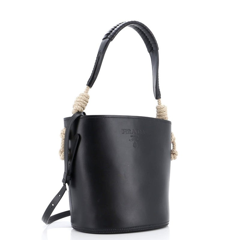 Prada Tambour Bucket Bag Leather With