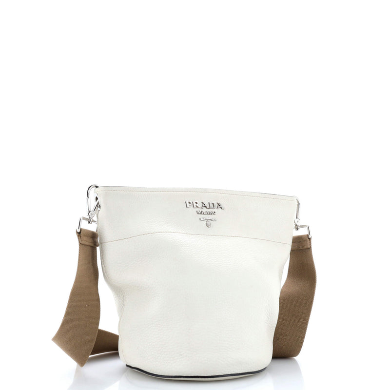 Prada Bucket Messenger Bag Vitello Daino