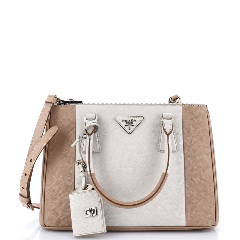 Prada Bicolor Double Zip Lux Tote