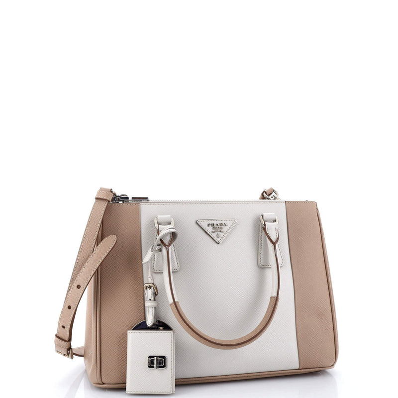 Prada Bicolor Double Zip Lux Tote