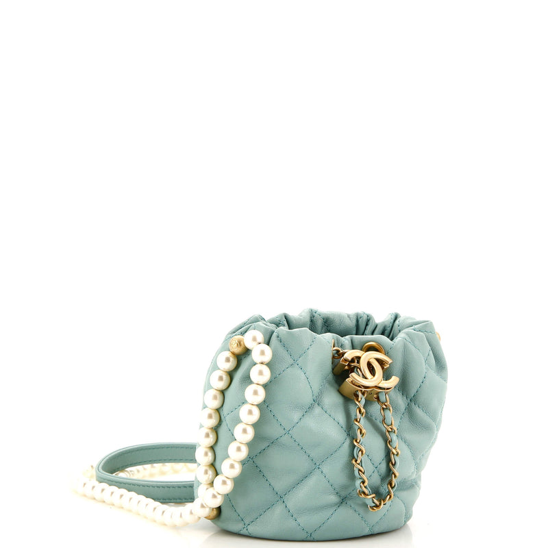 Chanel About Pearls Bucket Bag Quilted