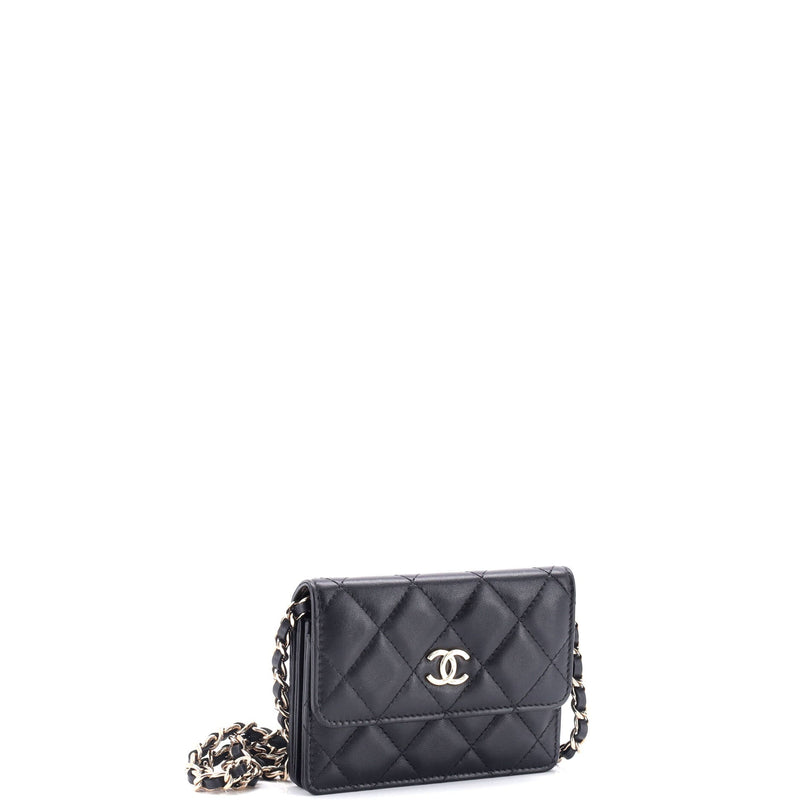 Chanel Camellia Bow Flap Card Holder