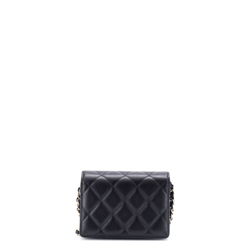 Chanel Camellia Bow Flap Card Holder