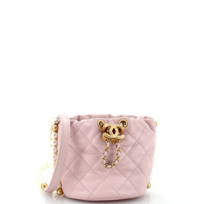 Chanel About Pearls Bucket Bag Quilted