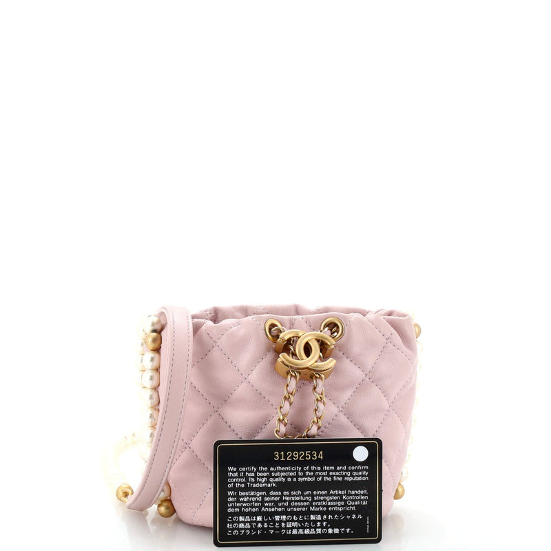 Chanel About Pearls Bucket Bag Quilted