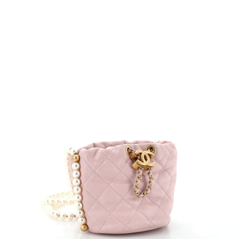 Chanel About Pearls Bucket Bag Quilted