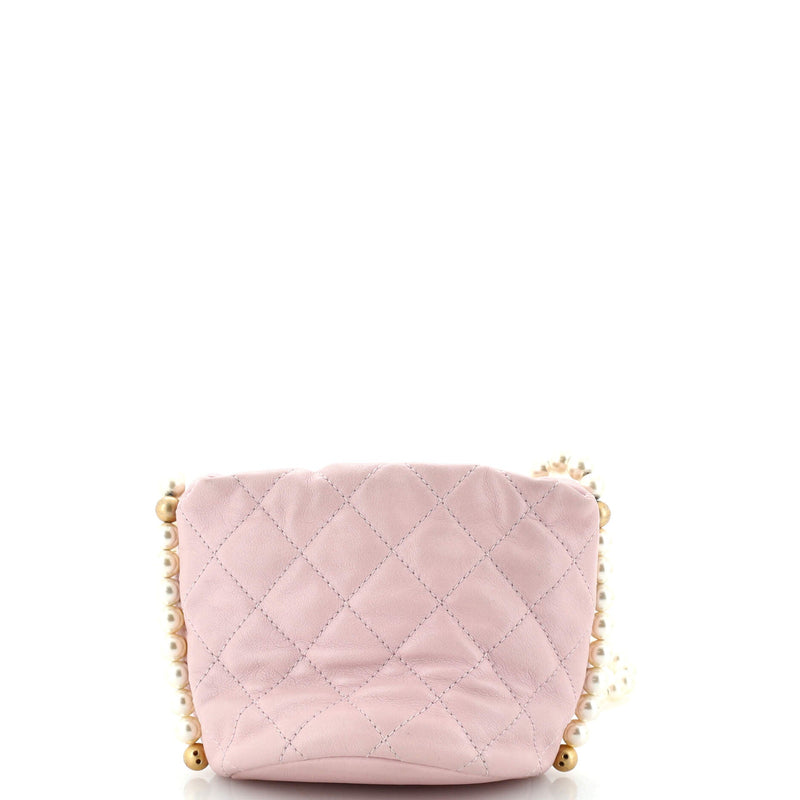 Chanel About Pearls Bucket Bag Quilted