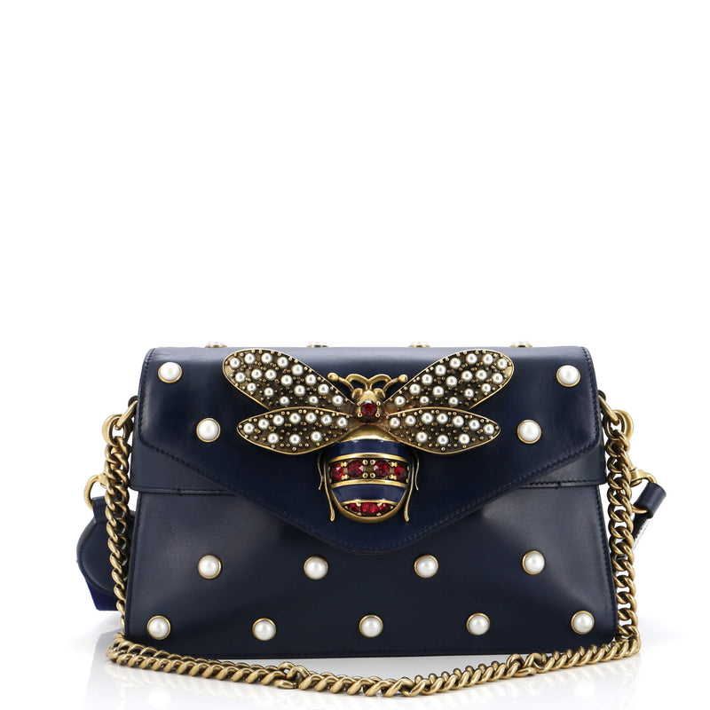 Gucci Broadway Pearly Bee Shoulder Bag