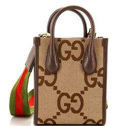 Gucci Vertical Tote Jumbo Gg Canvas Mini