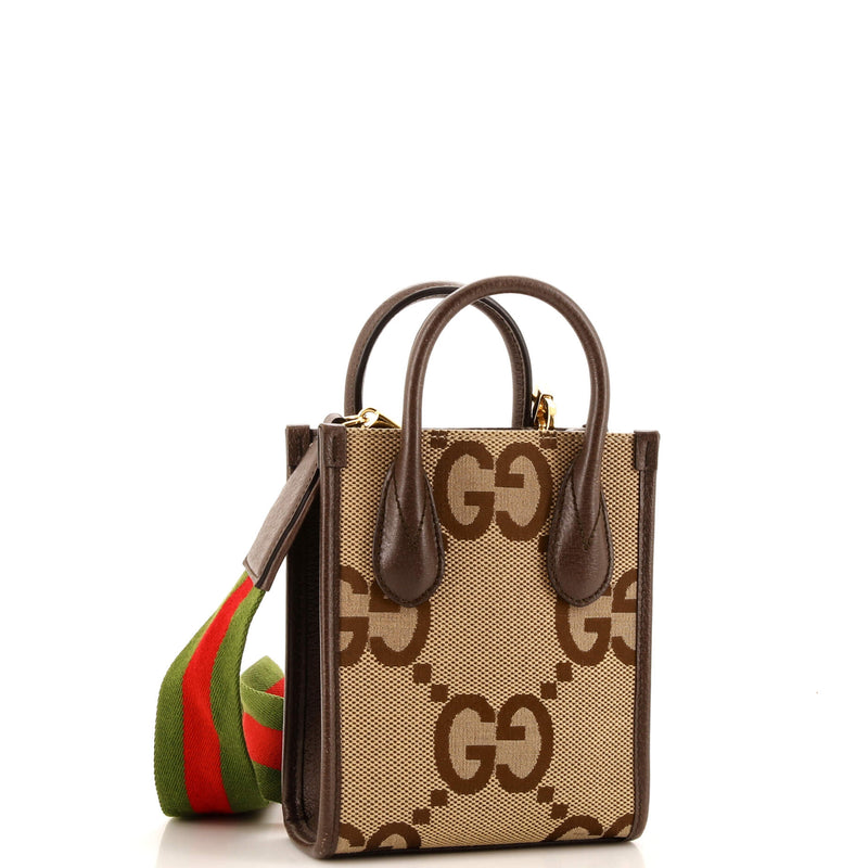 Gucci Vertical Tote Jumbo Gg Canvas Mini