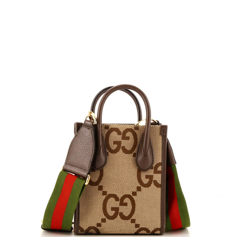 Gucci Vertical Tote Jumbo Gg Canvas Mini