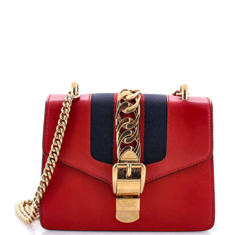 Gucci Sylvie Chain Shoulder Bag Leather