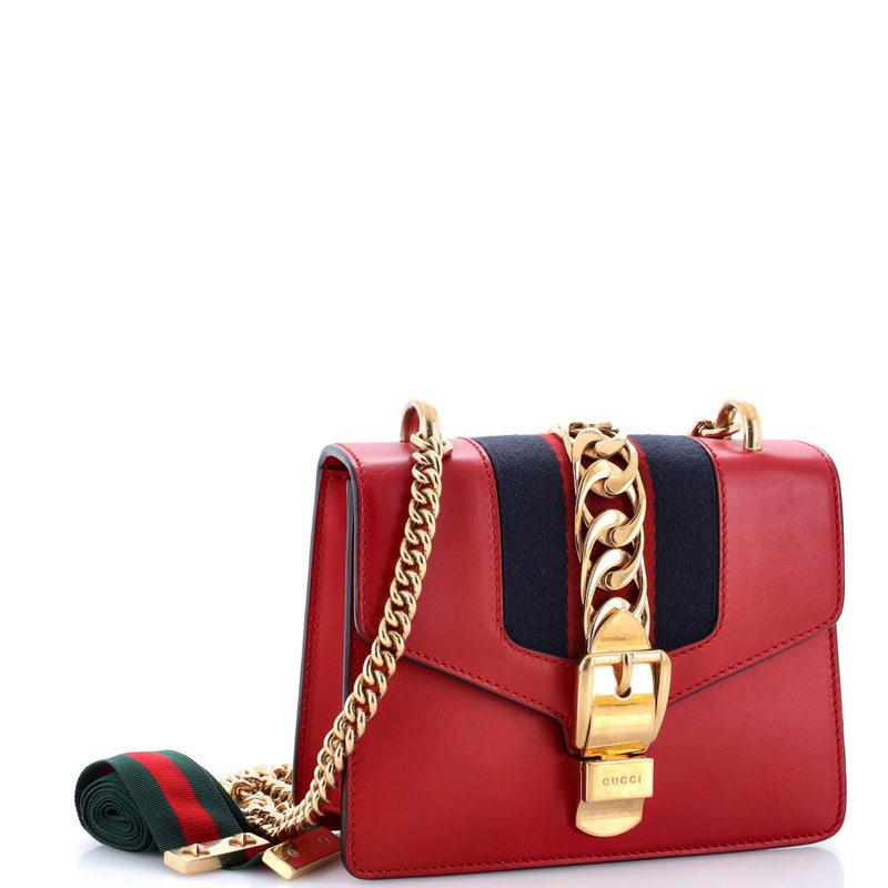 Gucci Sylvie Chain Shoulder Bag Leather