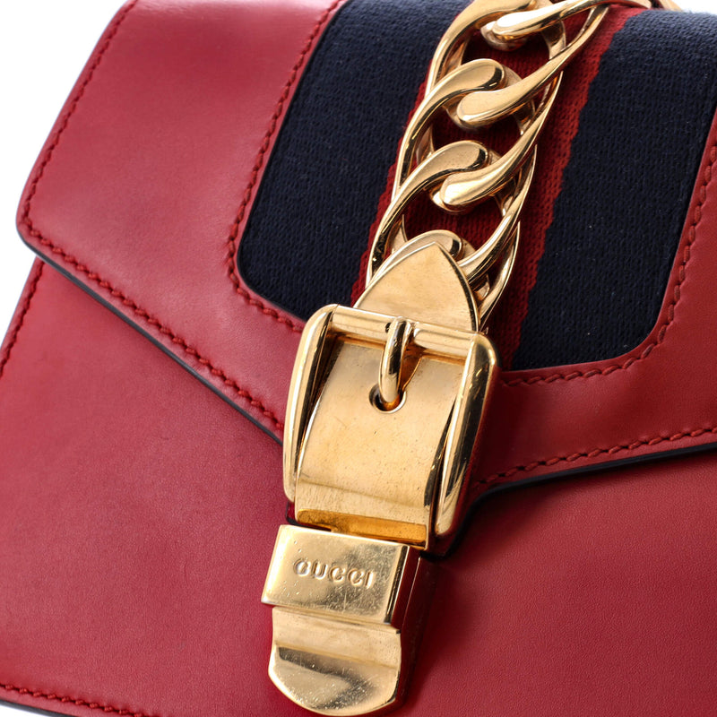 Gucci Sylvie Chain Shoulder Bag Leather