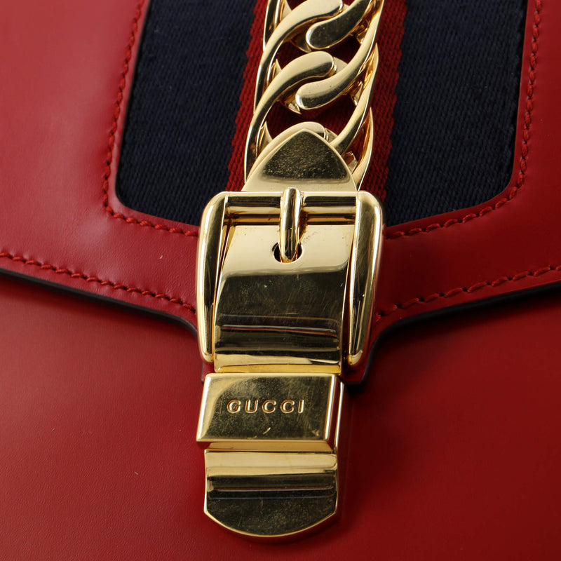 Gucci Sylvie Shoulder Bag Leather Small