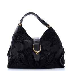 Gucci Soft Stirrup Tote Brocade Leather