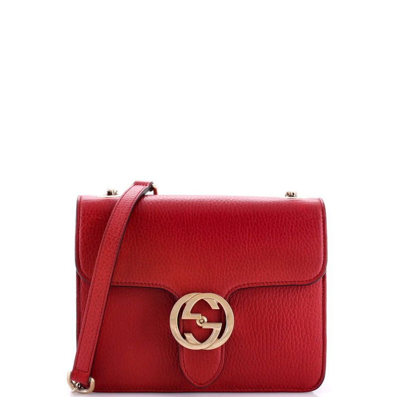 Gucci Interlocking Shoulder Bag Leather